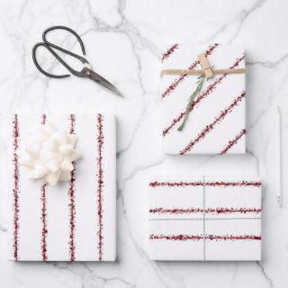 Blood splatter pinstripe gift wrap sheets
