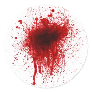 Blood Splatter Realistic Classic Round Sticker