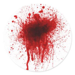 Blood Splatter Realistic Classic Round Sticker