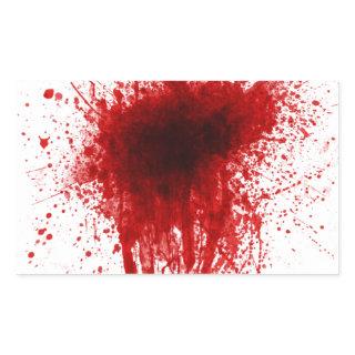 Blood Splatter Realistic Rectangular Sticker