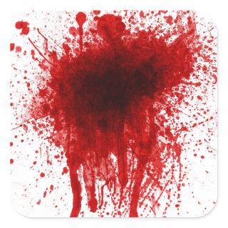 Blood Splatter Realistic Square Sticker