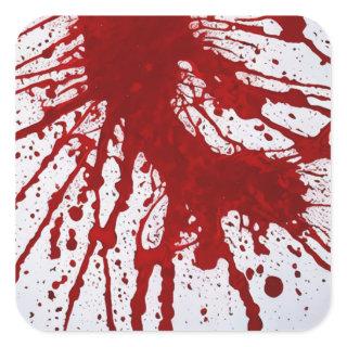 Blood Splatter Square Sticker