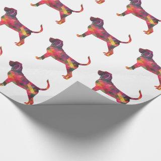 Bloodhound Colorful Geo Pattern Silhouette Multi