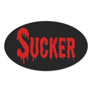 BLOODSUCKER OVAL STICKER