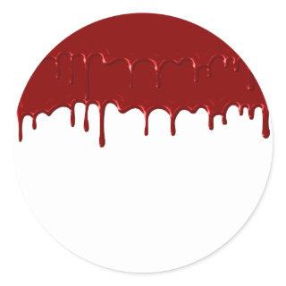 Bloody Red Drips Halloween Party Classic Round Sticker