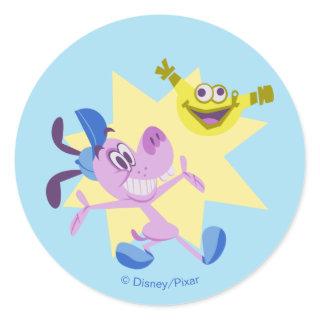 Bloofy and Pouchy Classic Round Sticker