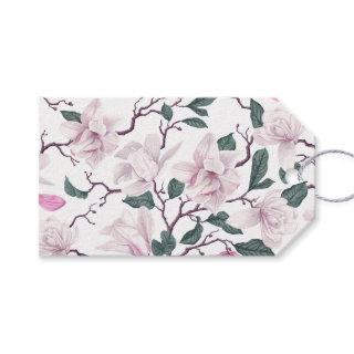 Blooming Blush Magnolia Branches Gift Tags