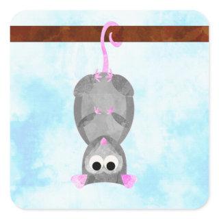 Blossom the Possom Square Sticker