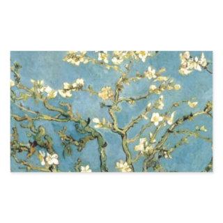 Blossoming Almond Tree by Van Gogh Rectangular Sticker