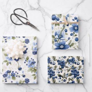 Blossoming Berries Collection: Blueberry Breeze  Sheets
