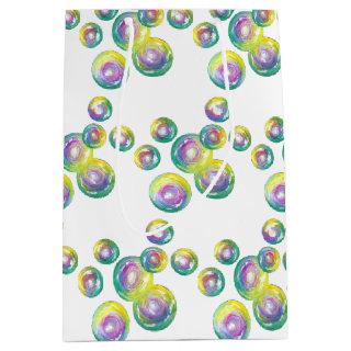 Blowing Iridescent Rainbow Soap Bubbles Medium Gift Bag