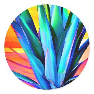 Blue Agave plant  Classic Round Sticker