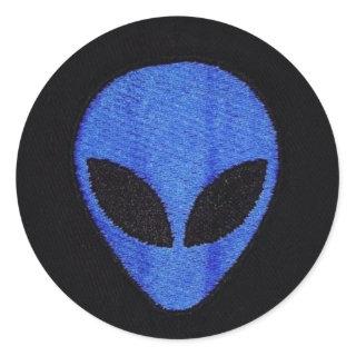 Blue Alien face stickers
