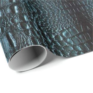 Blue Alligator Leather