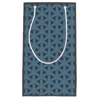 Blue and Black Elegant Pattern Small Gift Bag