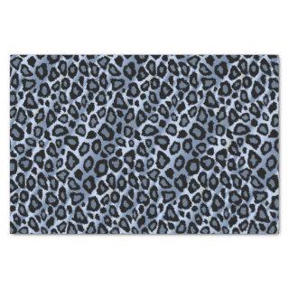 Blue and Black Leopard Animal Print Tissue Paper