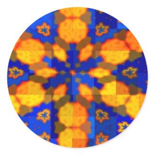 Blue and Orange Star Sticker