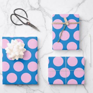 Blue and Pink Big Polka Dot Pattern   Sheets