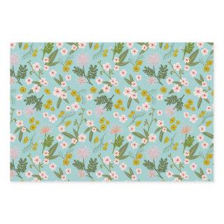 Blue and Pink Desert Floral  Sheets