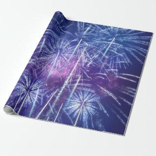 blue and purple firework