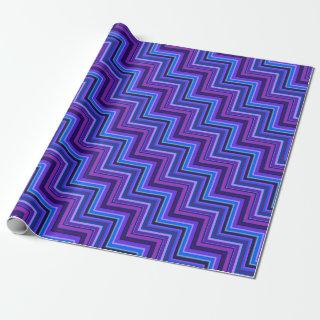 Blue and purple stripes stairs