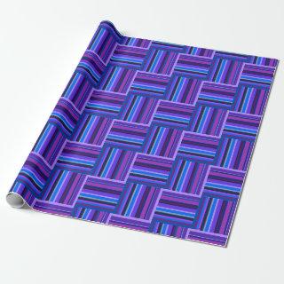 Blue and purple stripes weave pattern