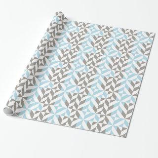 Blue and Silver Geometric ZigZag
