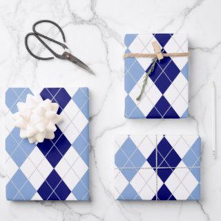 Blue and White Argyle  Sheets