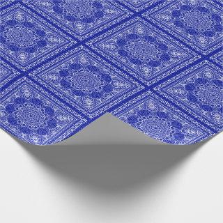 blue and white bandana pattern