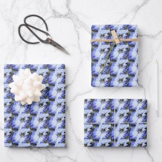 Blue and White Bearded Iris Floral Pattern  Sheets