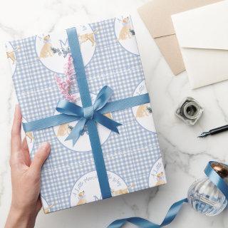 Blue and White Gingham Baby Shower