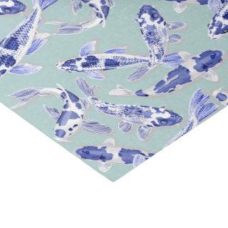 Blue and white Koi Tissue Paper