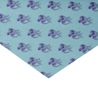 Blue and white Octopus  Tissue Paper