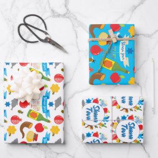 Blue and white Shana Tova  Sheets