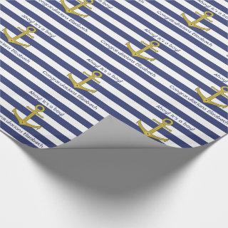 Blue and White Striped Nautical Boy Baby Shower