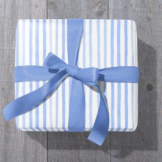 Blue and White Watercolor Stripe