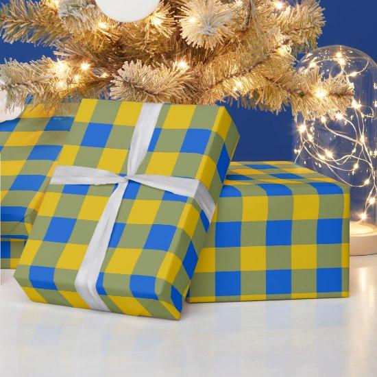 Blue And Yellow Buffalo Plaid Gift