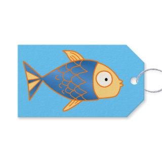Blue and Yellow Fish Gift Tags