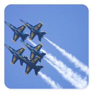 Blue Angels flyby during 2006 Fleet Week Square Sticker