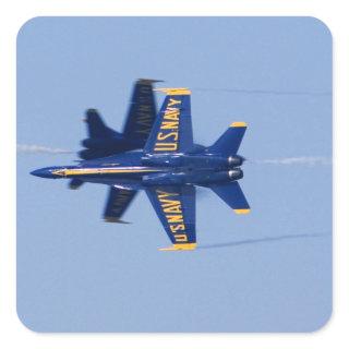 Blue Angels perform knife-edge pass during 2006 Square Sticker