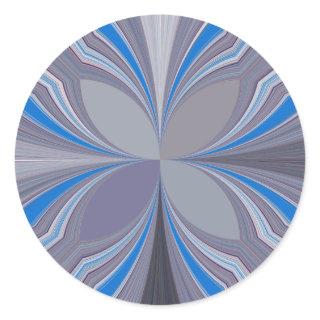 Blue Ash Gray Polka Dot Texture Art Print Classic Round Sticker
