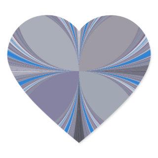 Blue Ash Gray Polka Dot Texture Art Print Heart Sticker