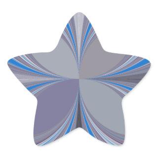 Blue Ash Gray Polka Dot Texture Art Print Star Sticker
