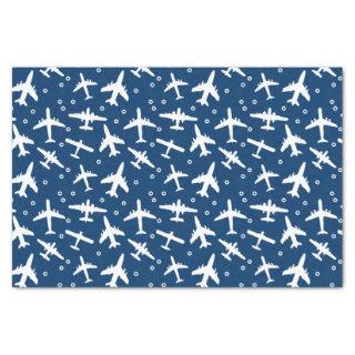 Blue Aviation Themed Aeroplane Pattern Tissue Paper