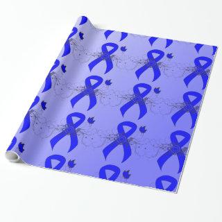 Blue Awareness Ribbon with Butterfly