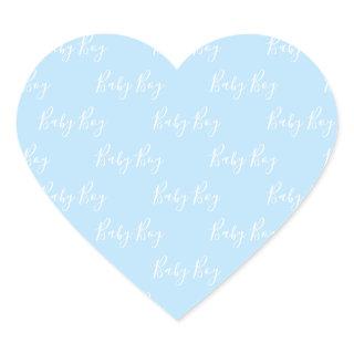 Blue Baby Boy Script Baby Script Heart Sticker