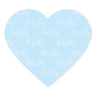 Blue Baby Boy Script Baby Script Heart Sticker