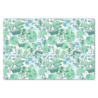 Blue Bathtime Fun Restroom Themed Tissue Paper