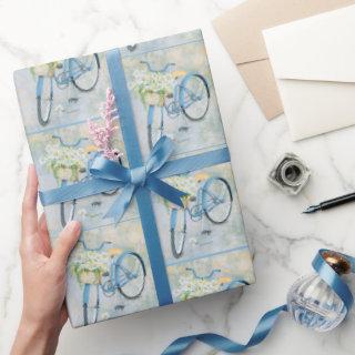 Blue Bike with Daisies