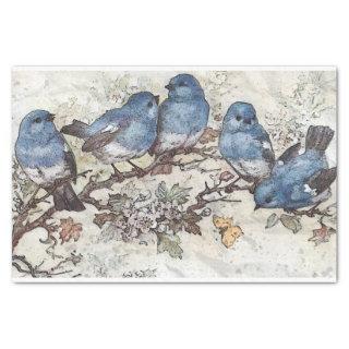 Blue Birds Tissue Paper